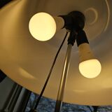 Vintage floor lamp with plastic shade, height adjustable