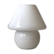 Murano "Vetri" white mushroom with touring stripes