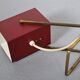 Lampe de table cube Kaiser Leuchten modèle 45097 rouge vin, design allemand