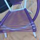 Children's armchair scoubidou purple white tube