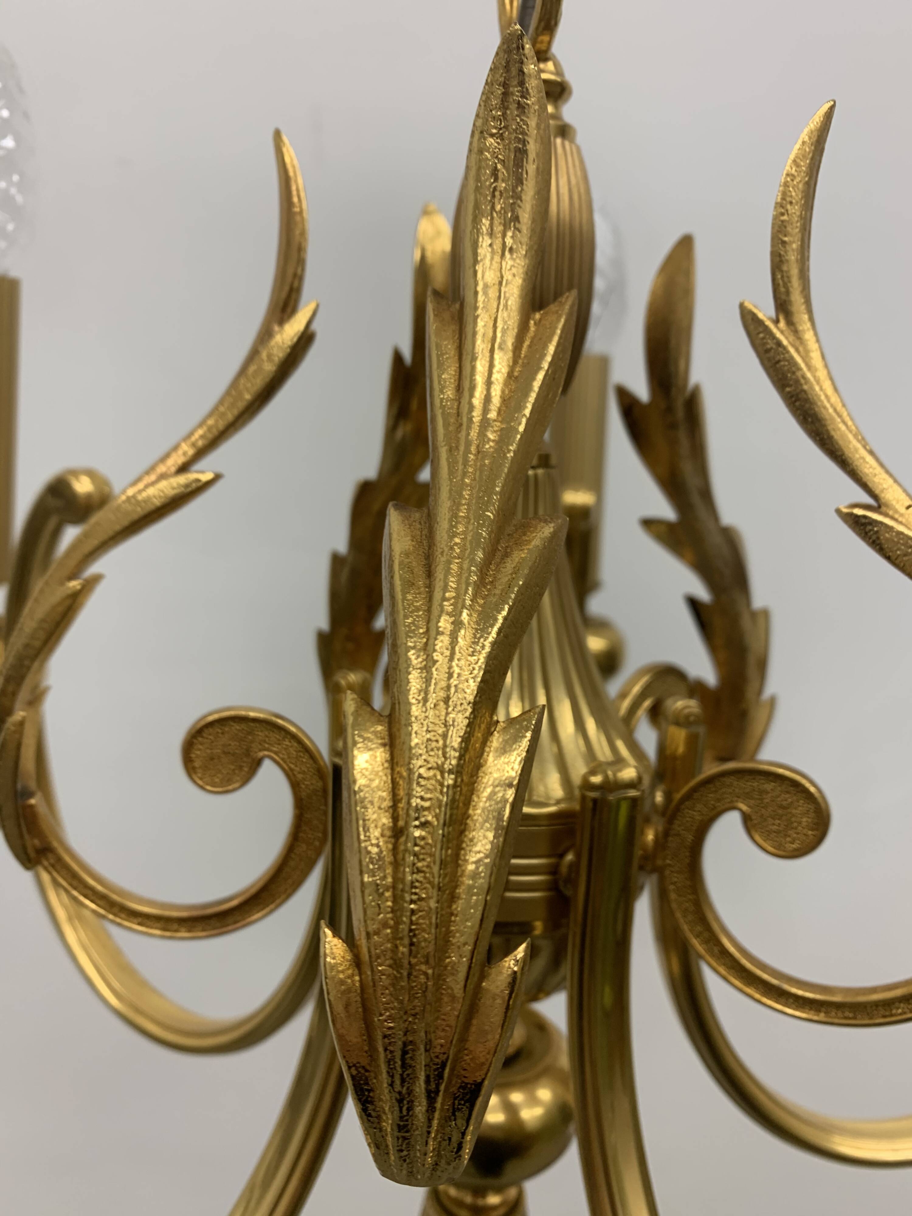 Sciolari gilded chandelier , 1960’s