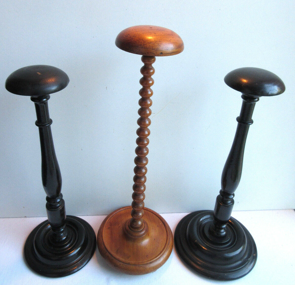 Former wooden hat holder turned blackened Napoleon III