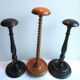 Former wooden hat holder turned blackened Napoleon III