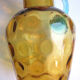 Pichet pot à eau George Sand art nouveau, verre ambre et anse bleue