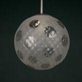 Vintage murano sphere ball pendant lamp Italy 1950s