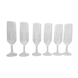 Set of 6 Champagne flutes in Villeroy and Boch crystal