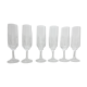 Set of 6 Champagne flutes in Villeroy and Boch crystal