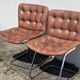 Paire de chaises en cuir par Robert Haussman
