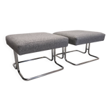 Pair of tubular Space Age stools from the 60s/70s
