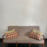 Vintage Scandinavian teak lounge — 3-seater sofa and two armchairs.