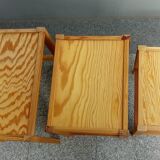 Set nesting tables in pine from the 70s, denmark