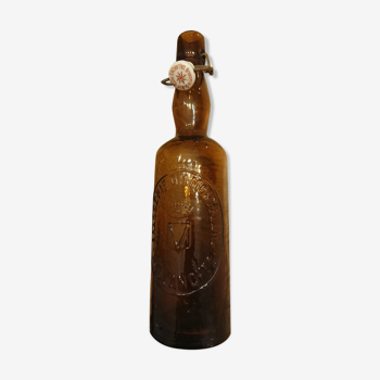 Bottle of brasserie beer from Mont Blanc in Sallanches