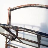 W84xH137.5 industrial curved metal glass frame window