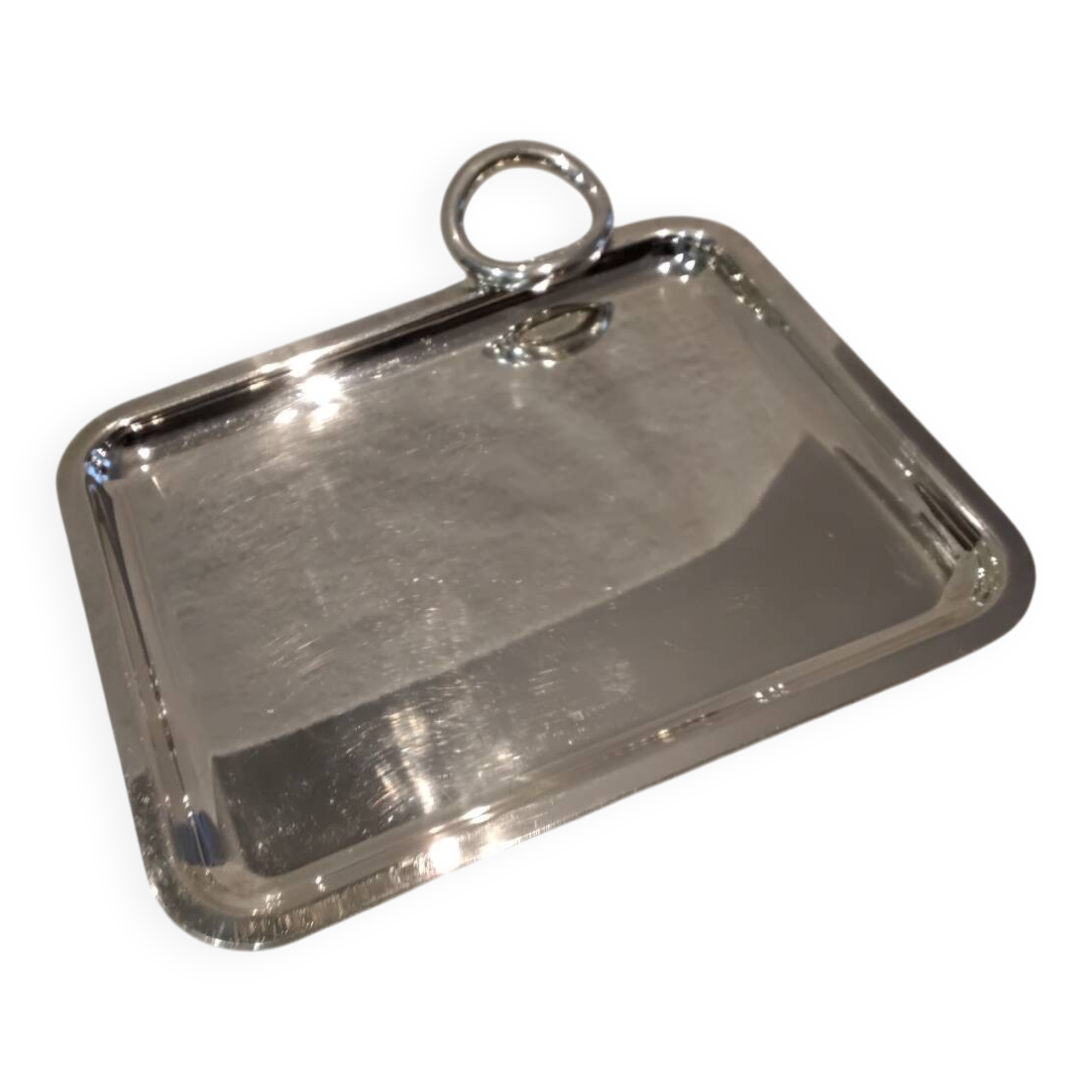 Christofle Vertigo Yainville silver-plated rectangular tray