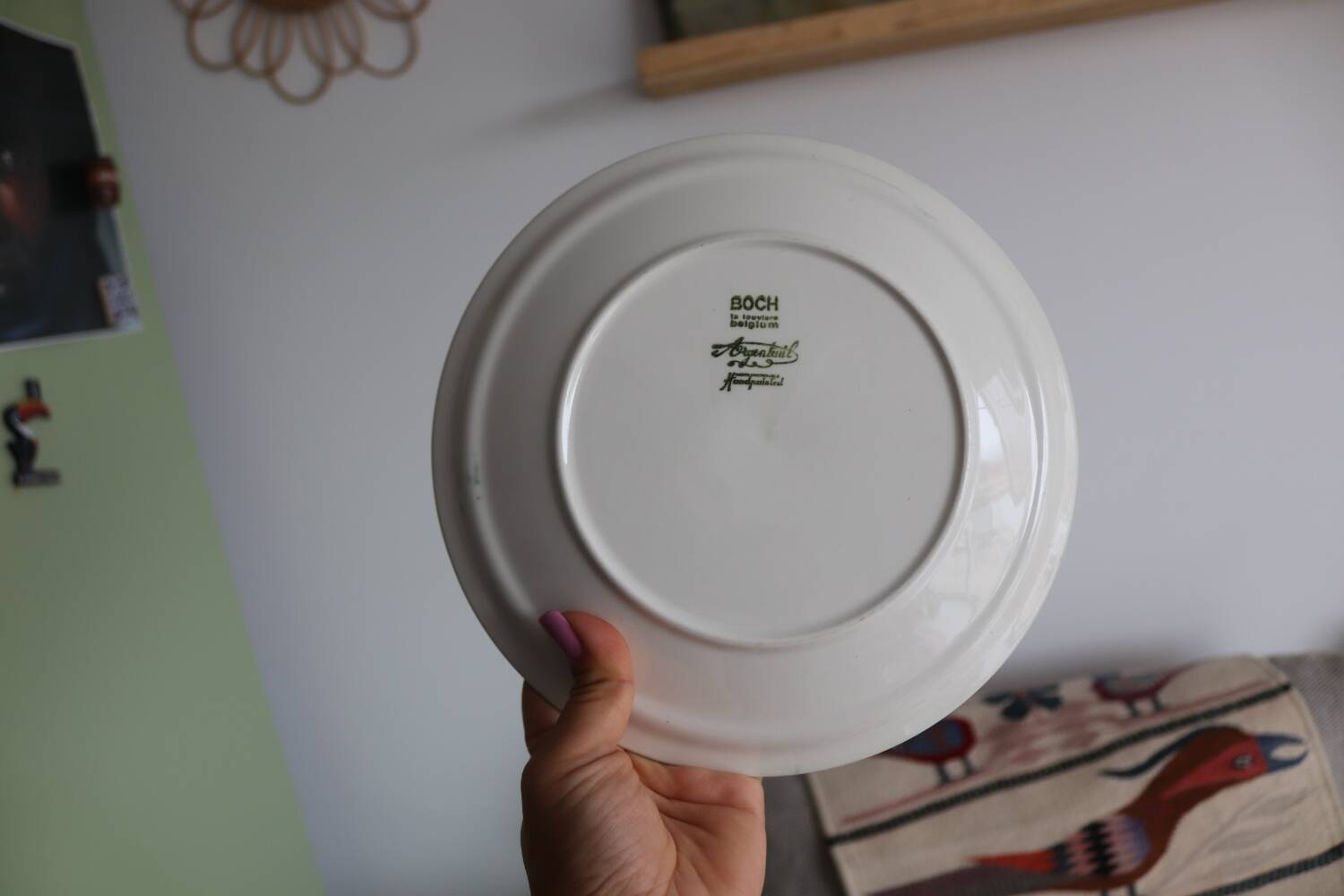 6 Argenteuil Boch La Louviere plates