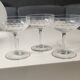 Lot of 4 Art Deco champagne coupes / Verreries de Doyen. Half crystal.