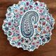 Gien earthenware plate – Floral paisley pattern – Scalloped edge