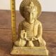 Buddha Sculpture Steatite Stone Lard India Asia Padmasana Abhaya Mudra