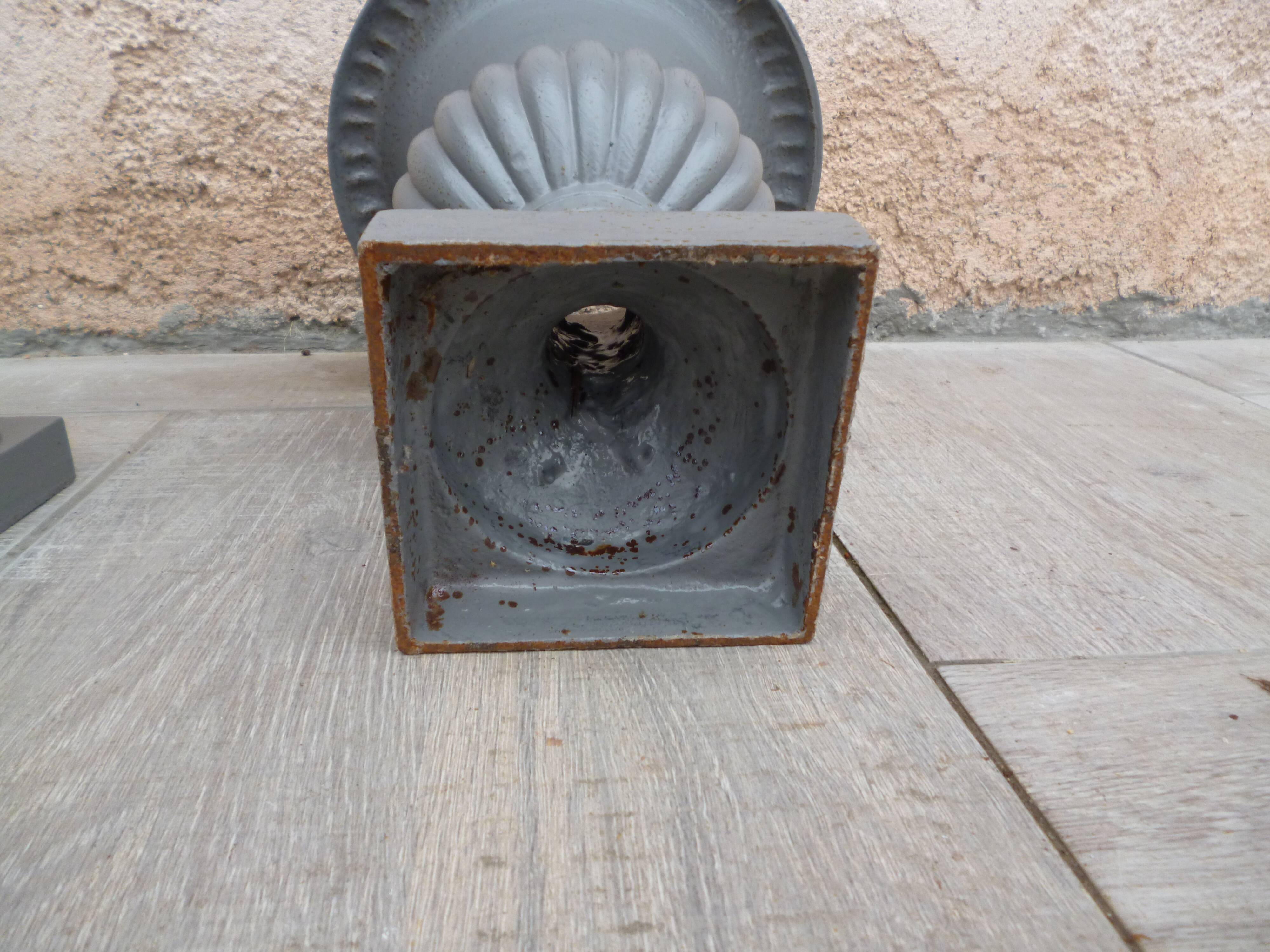 Pair of cast iron Medici vases