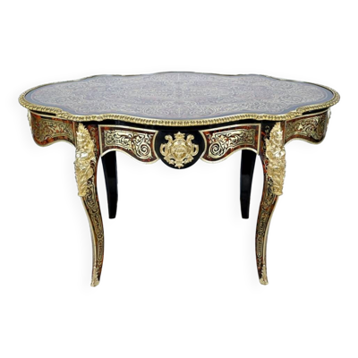 Table d’Apparat en Poirier Noirci, époque Napoléon III – Milieu XIXe