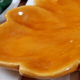 Trio of vintage ceramic leaves from the 50s and 60s