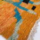 Moroccan Berber carpet Boujaad mustard with colorful patterns 275x182cm