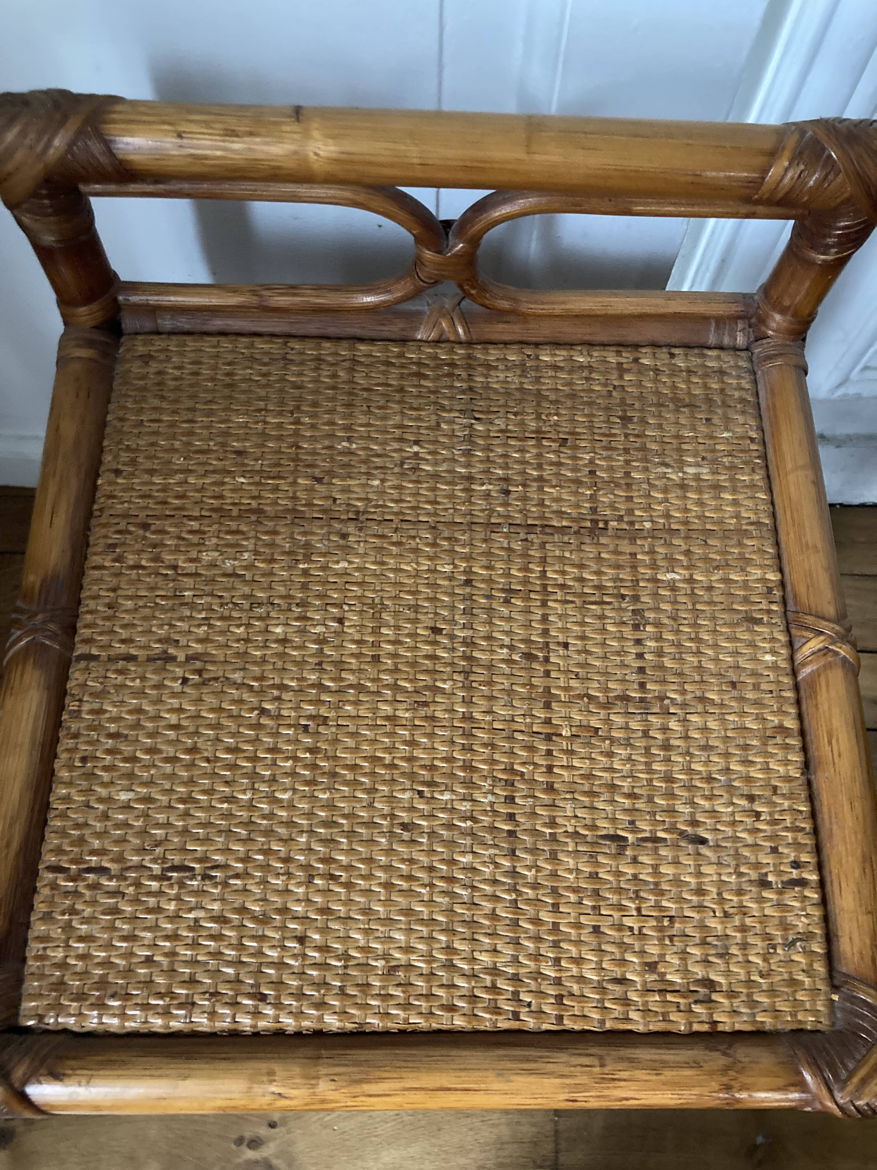 Rattan bedside table
