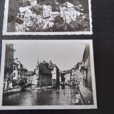 Set of 5 black and white photos of Annecy