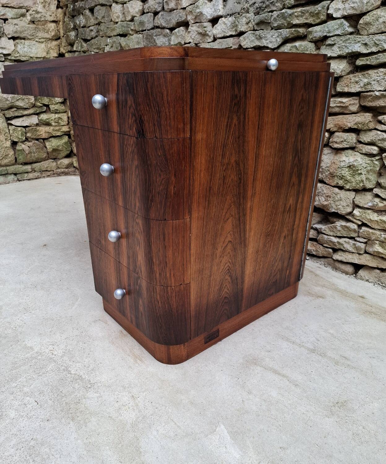 Art Deco Desk in Macassar Ebony