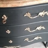 Chest of drawers Louis XV style black