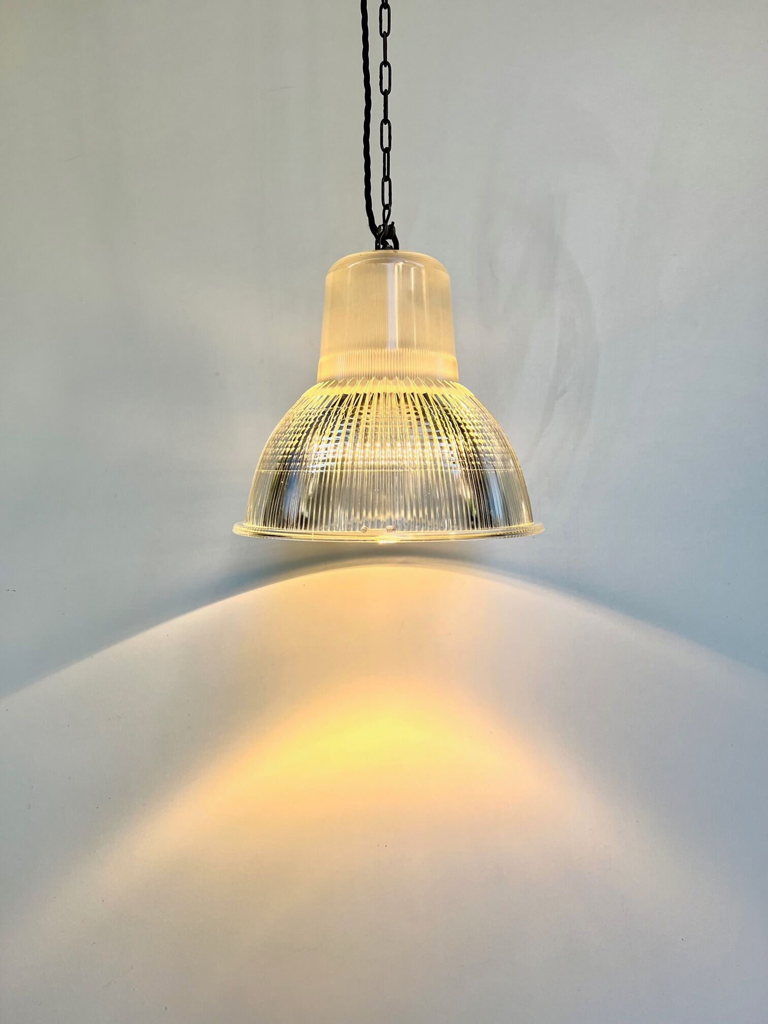 Holophane hanging lamp 1950 ø 27.5cm