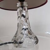 Pair of crystal bedside lamps