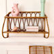Vintage rattan wall shelf