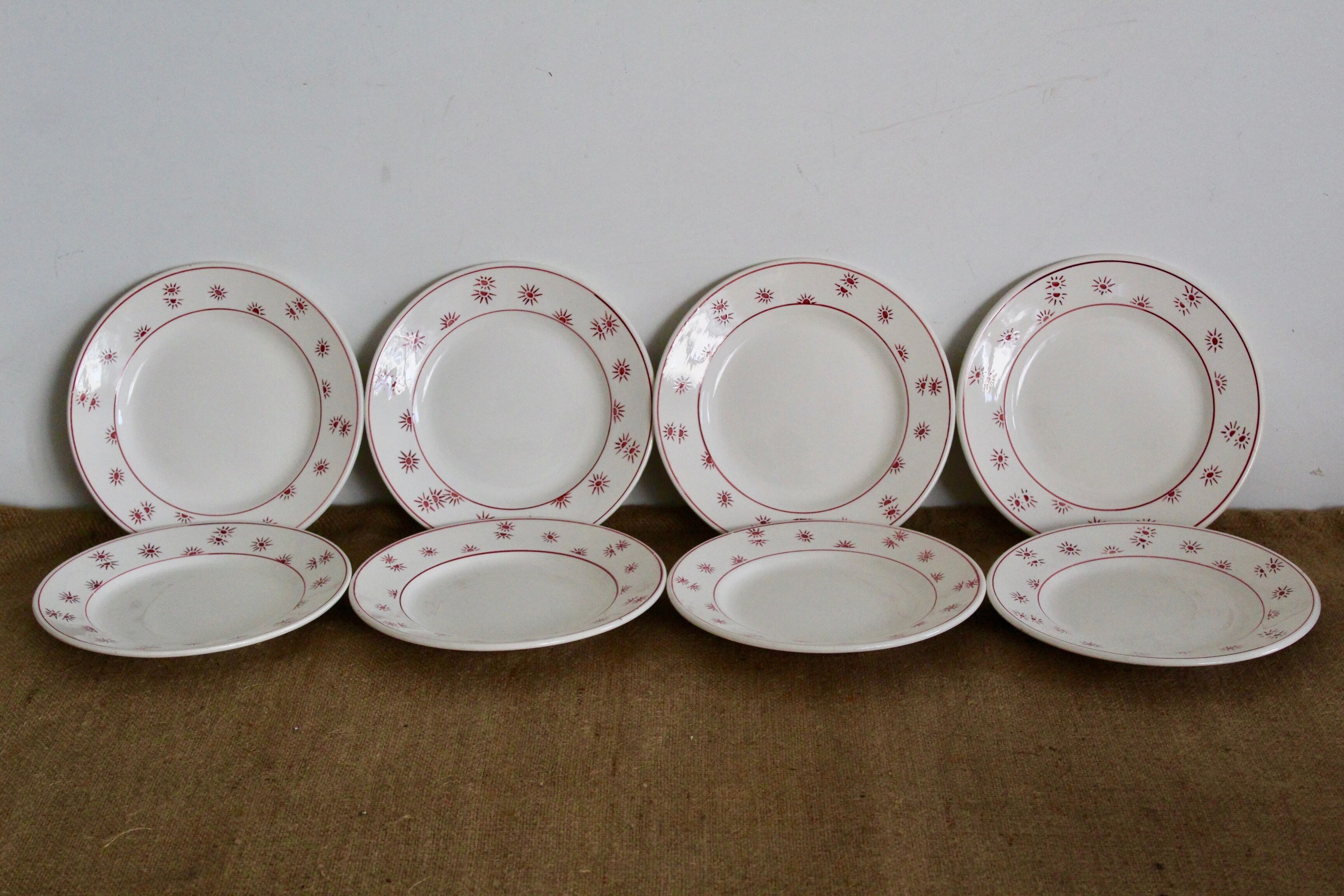 8 dessert plates, Digoin - Model Andrée