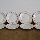 8 dessert plates, Digoin - Model Andrée