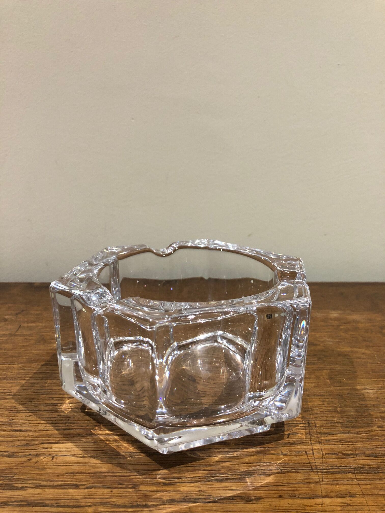 large vintage hexagonal ashtray