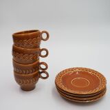 4 Pagnossin cups and 4 saucers