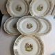 6 plates, Limoges porcelain: Model Scènes galantes by Fragonard