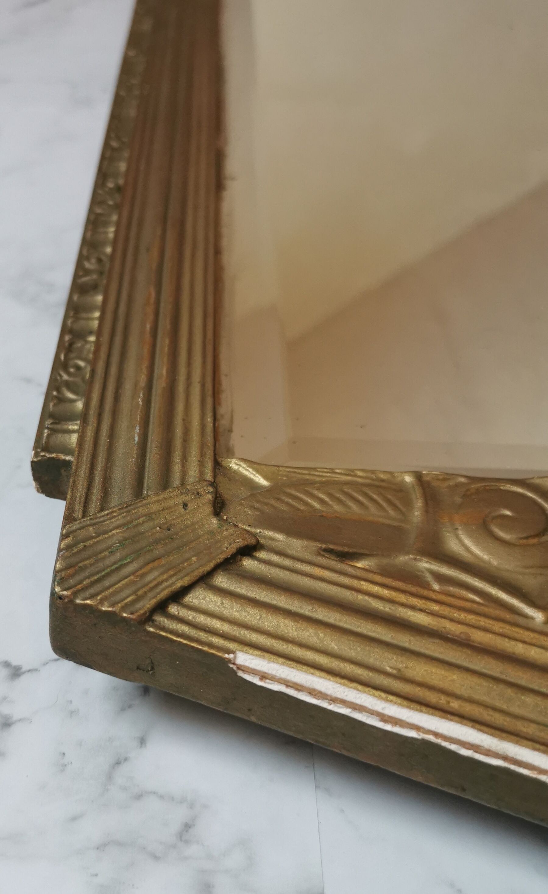 Large Art Deco mirror gilded wood  77x40cm