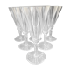 Conical foot glasses (6) - art nouveau - plain light blown crystal