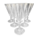Conical foot glasses (6) - art nouveau - plain light blown crystal