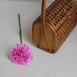 Wooden and wicker basket