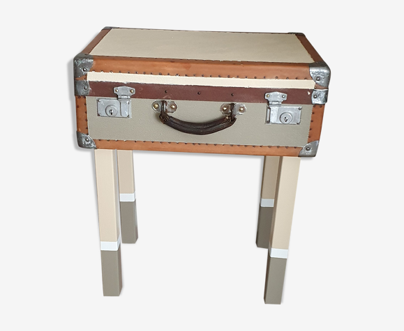 Table de chevet valise vintage relookée | Selency