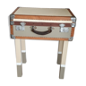 Table de chevet valise vintage relookée
