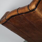 Vintage Dutch Cognac Colored Leather Club Chair