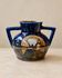 HB Quimper Odetta vase in cobalt blue glazed stoneware — Art Deco design, 1920s