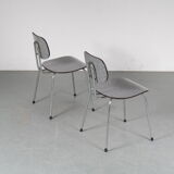 Pair of “CT2” dining chairs by Willy van der Meeren for Tubax, Belgium 1950