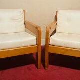 Scandinavian leather armchairs