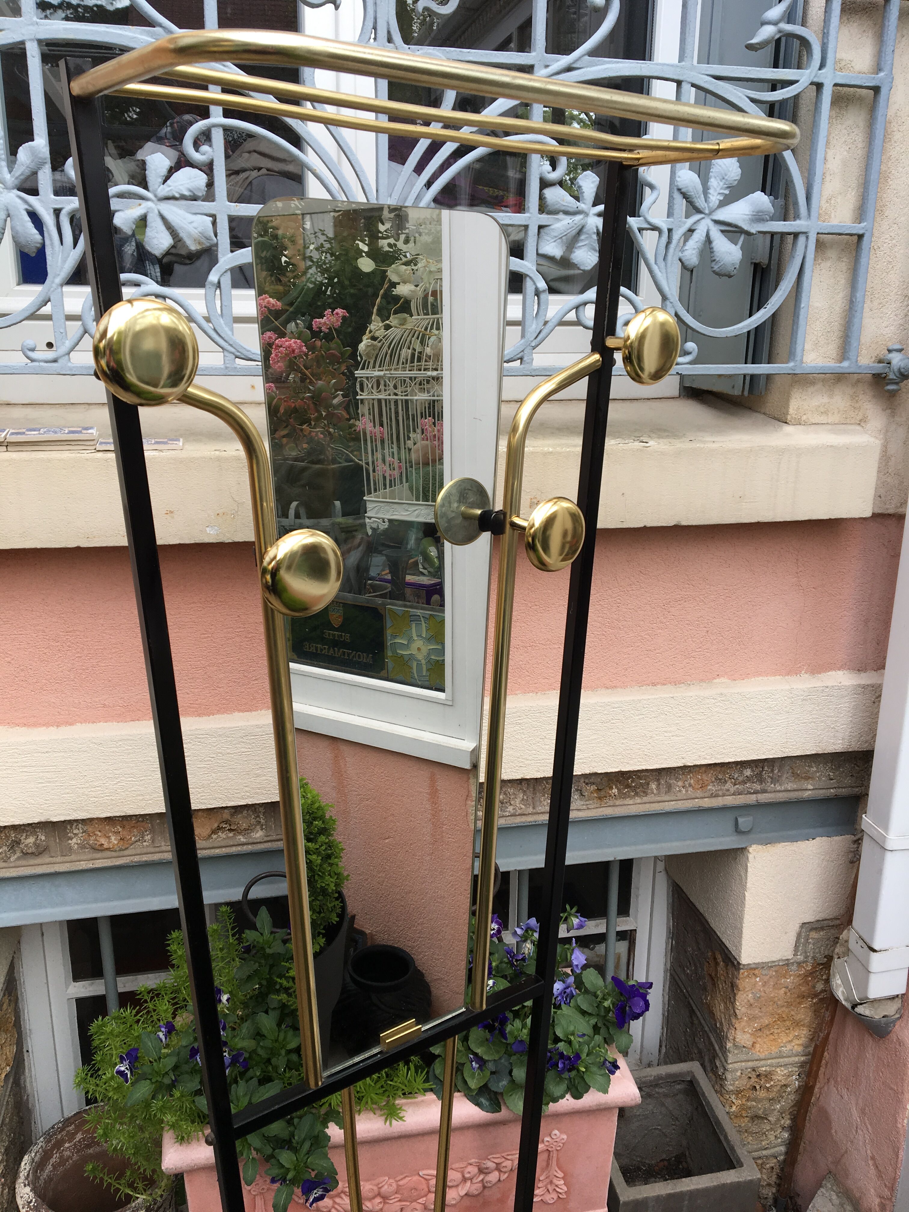 Vestiaire d’entrée miroir vintage 50