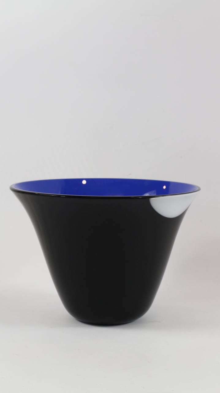 Vase, verre de Murano, incamiciato polychrome, années 70 / 80